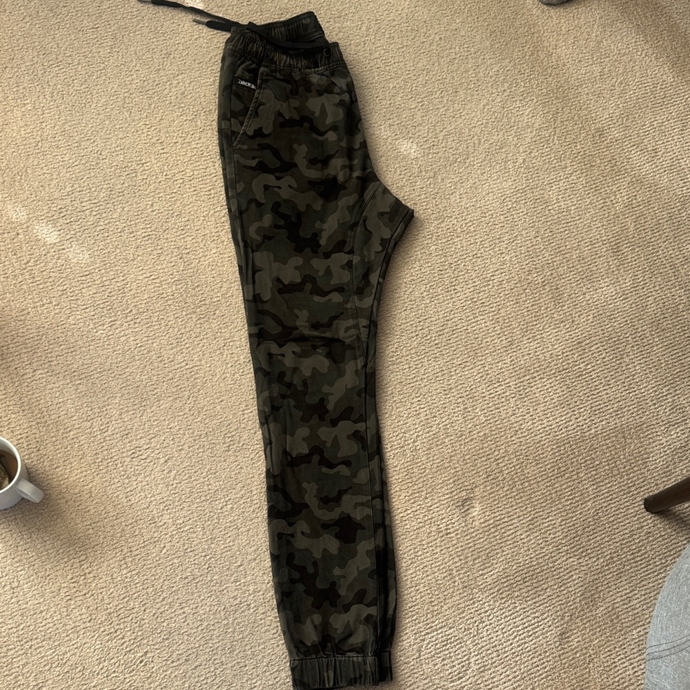 Zanerobe Camo Joggers in Olive and Black